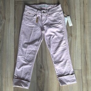 Joe's Jeans Pink Ankle Cropped Denim